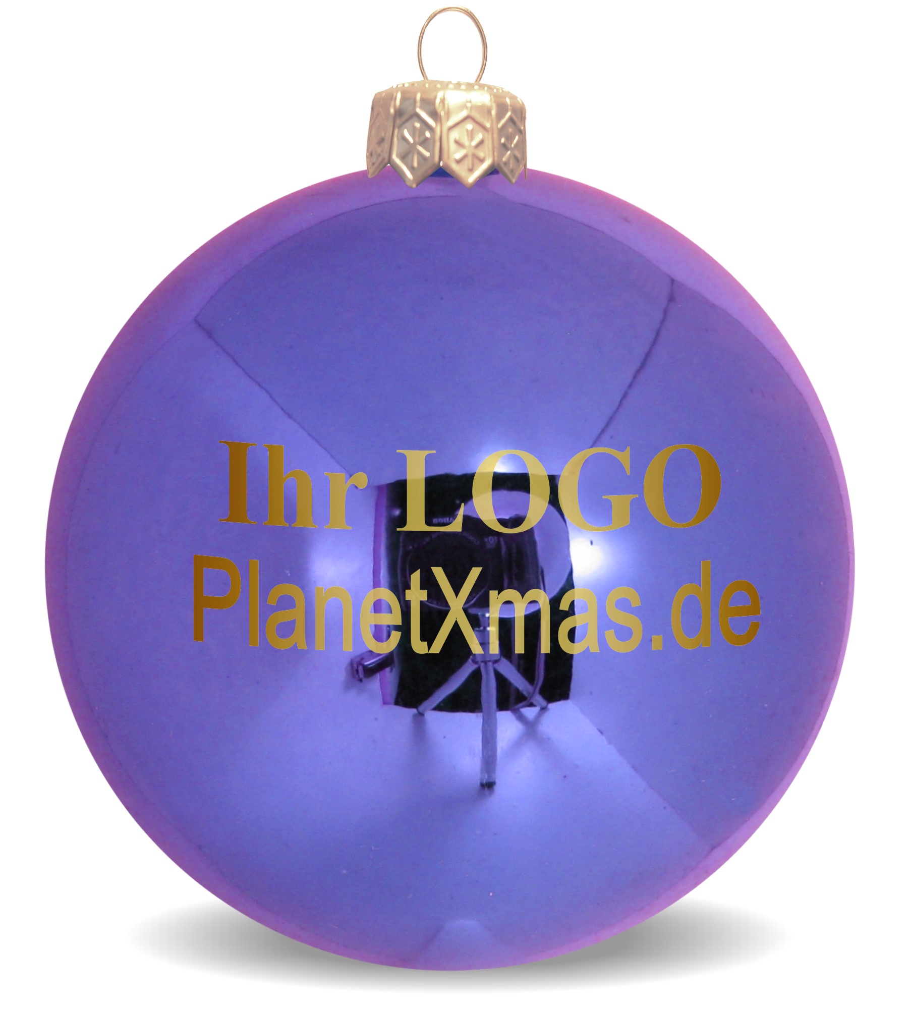 Weihnachtskgel unzerbrechlich violett glänzend