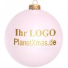 Weihnachtskugeln, PERLMUTT opalin schimmernd, mit Logoaufdruck