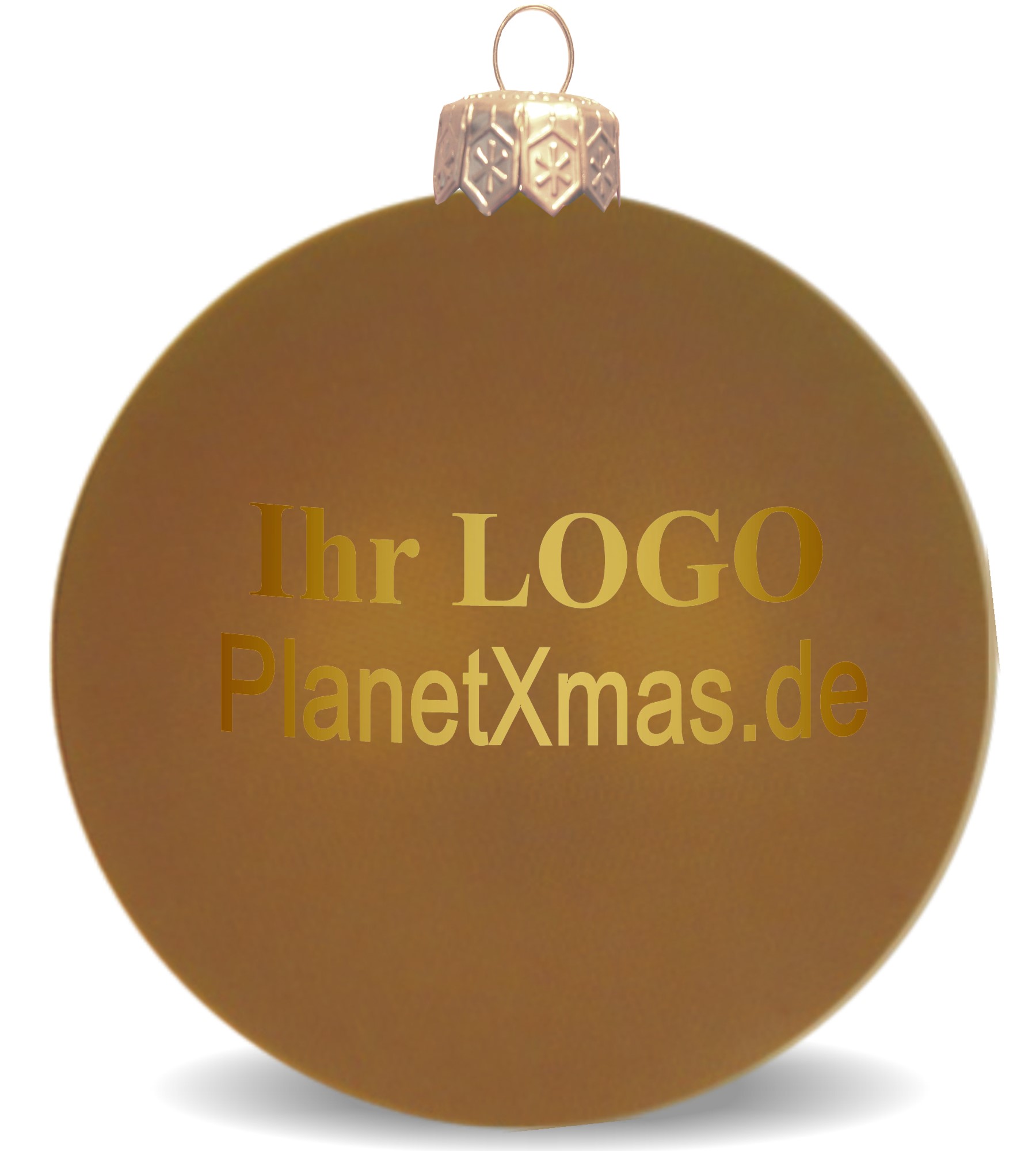 Logo-Weihnachtskugel bronce matt