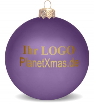 Weihnachtskugeln, FLIEDER matt mit Logoaufdruck