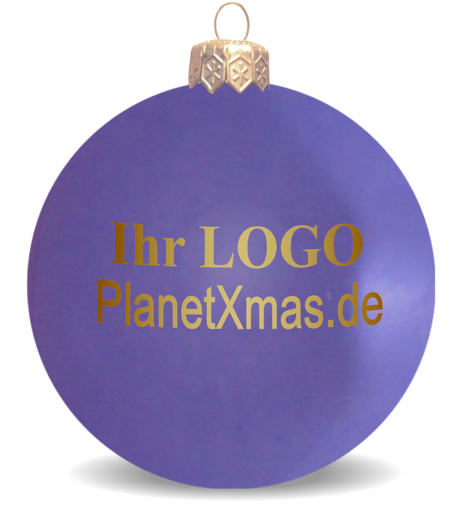 Logo Weihnachtskgel unzerbrechlich violett matt