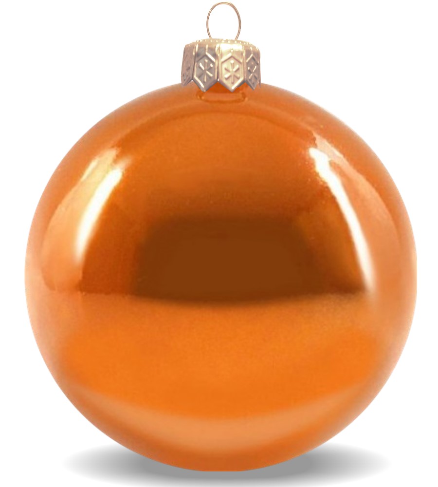 Weihnachtskugel opalin orange