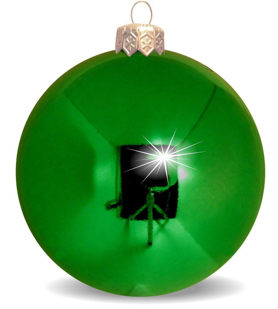 Weihnachtskugel grün glänzend