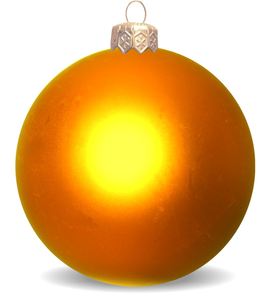 Weihnachtskugel orange matt