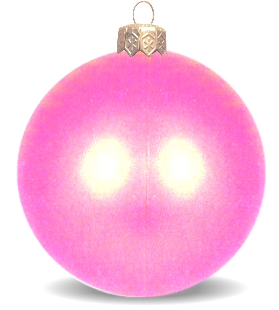Weihnachtskugel schwer entflammbar rosa matt